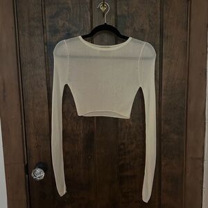 Aya muse long sleeve crop top